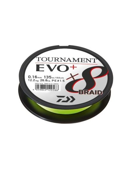 Trenzado Daiwa Tournament 8x Braid EVO+ 135mts | El Pescador de Raos