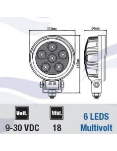 Foco De Cubierta 6 Leds 2